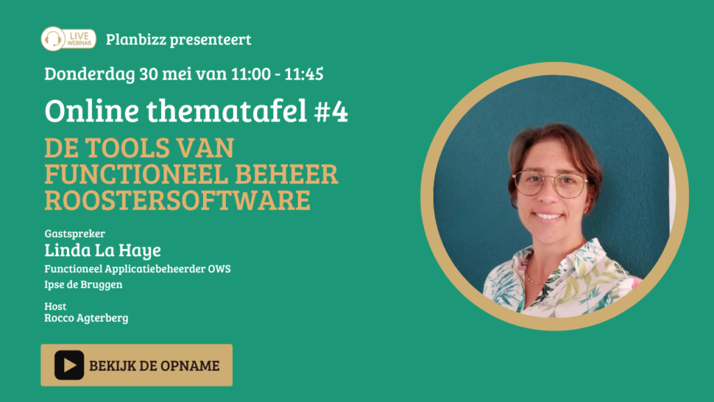 Opname openbare thematafel A4 S1: de tools van de functioneel beheerder ...